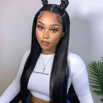 Ali Annabelle 13x4 Transparent Premade Frontal Wig Pre Plucked Straight Lace Front Human Hair Wigs